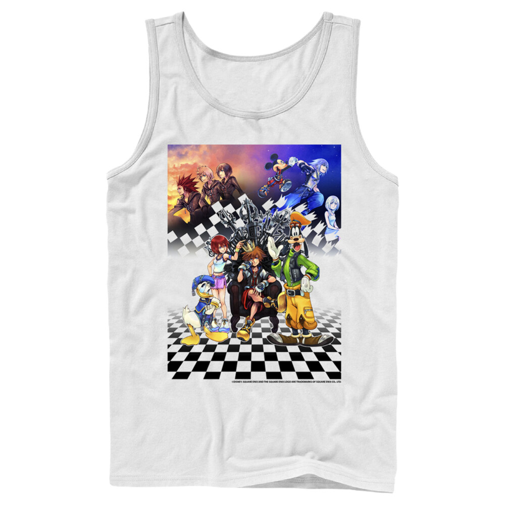 Men's Kingdom Hearts 1.5 Box Art  Adult Tank Top