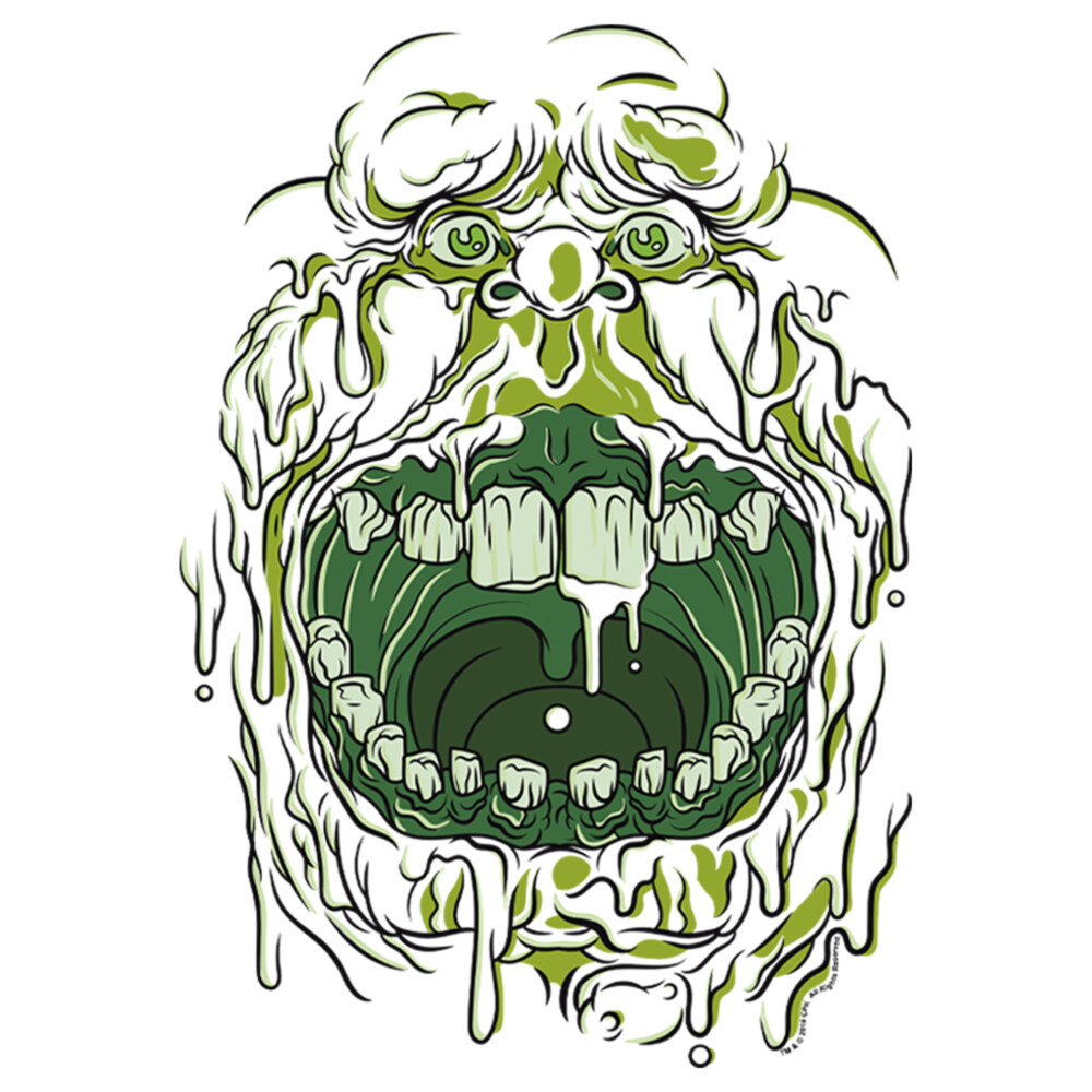 Men's Ghostbusters Slimer Drip Face  Adult T-Shirt