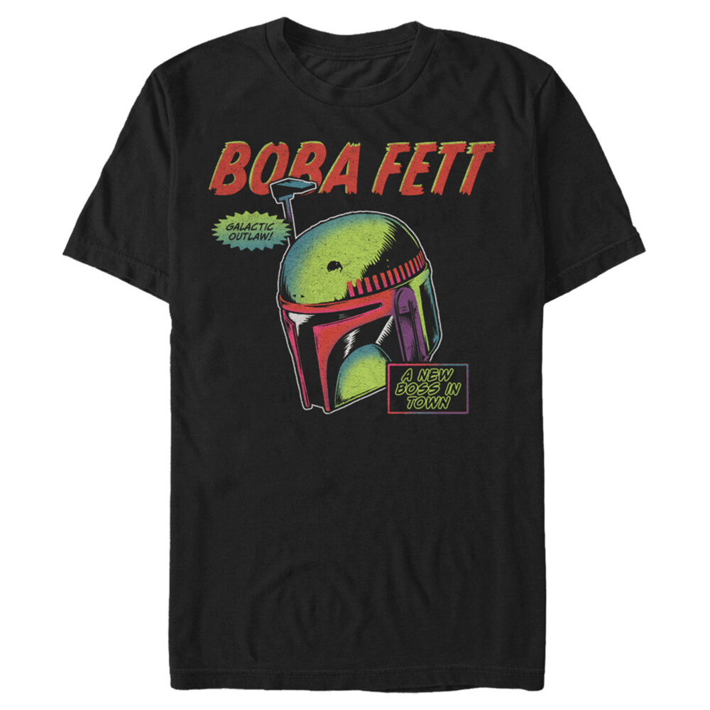 Men's Star Wars: The Book of Boba Fett A New Boss In Town  Adult T-Shirt