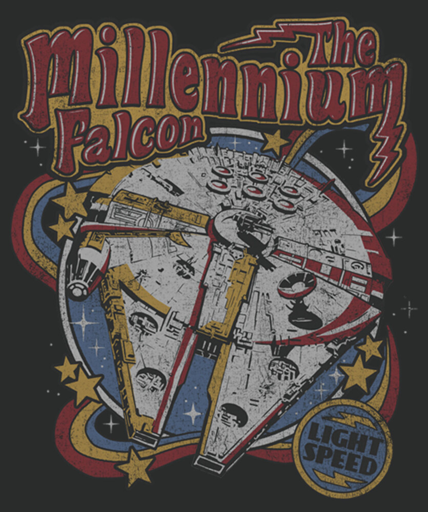 Men's Star Wars The Millennium Falcon Light Speed  Adult T-Shirt