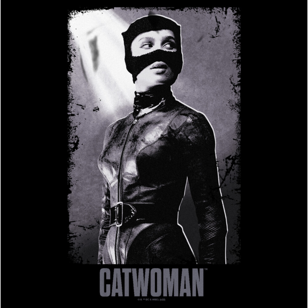 Men's The Batman B&W Catwoman Poster  Adult T-Shirt