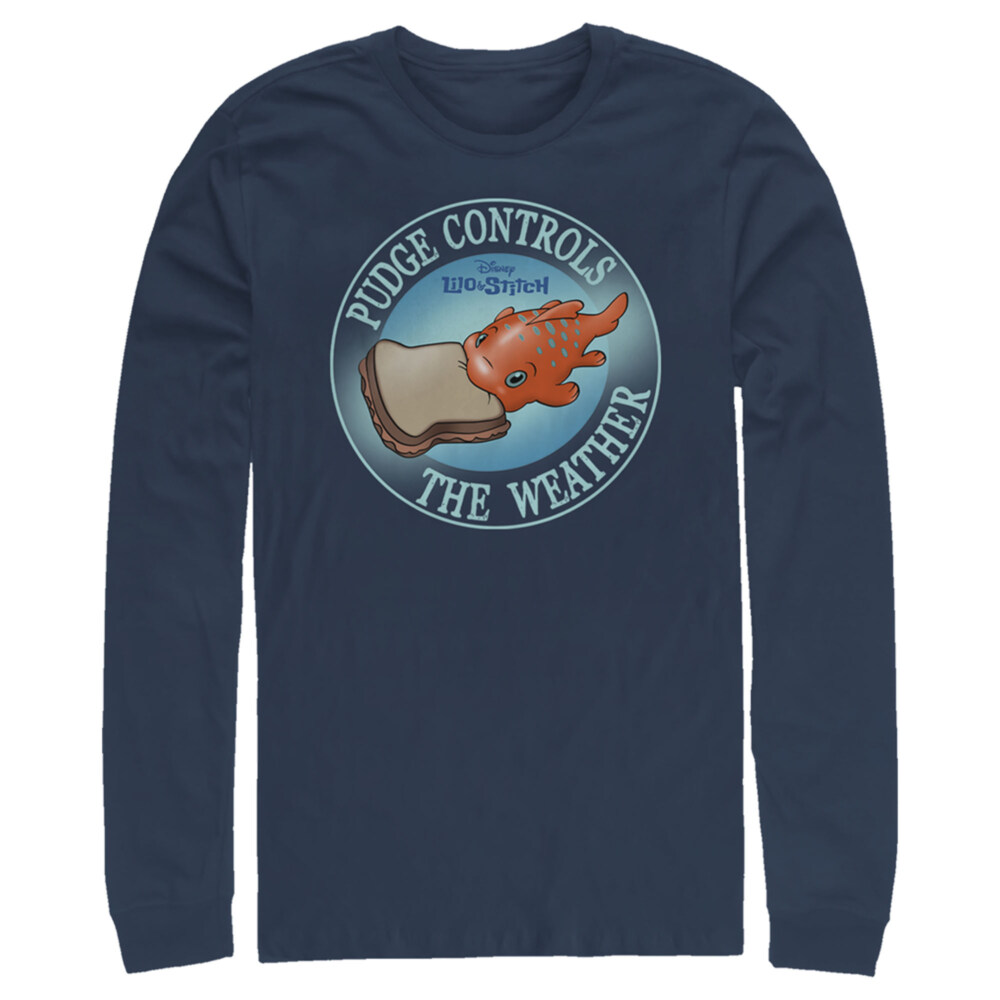 Men's Lilo & Stitch Pudge Controls the Weather  Adult Long Sleeve Shirt