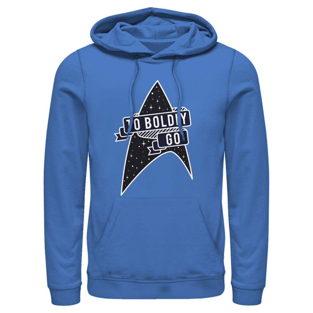 Men's Star Trek To Boldly Go Starfleet  Adult Pull Over Hoodie