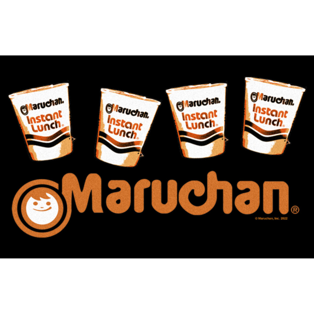 Men's Maruchan Orange and Black Instant Lunch  Adult T-Shirt