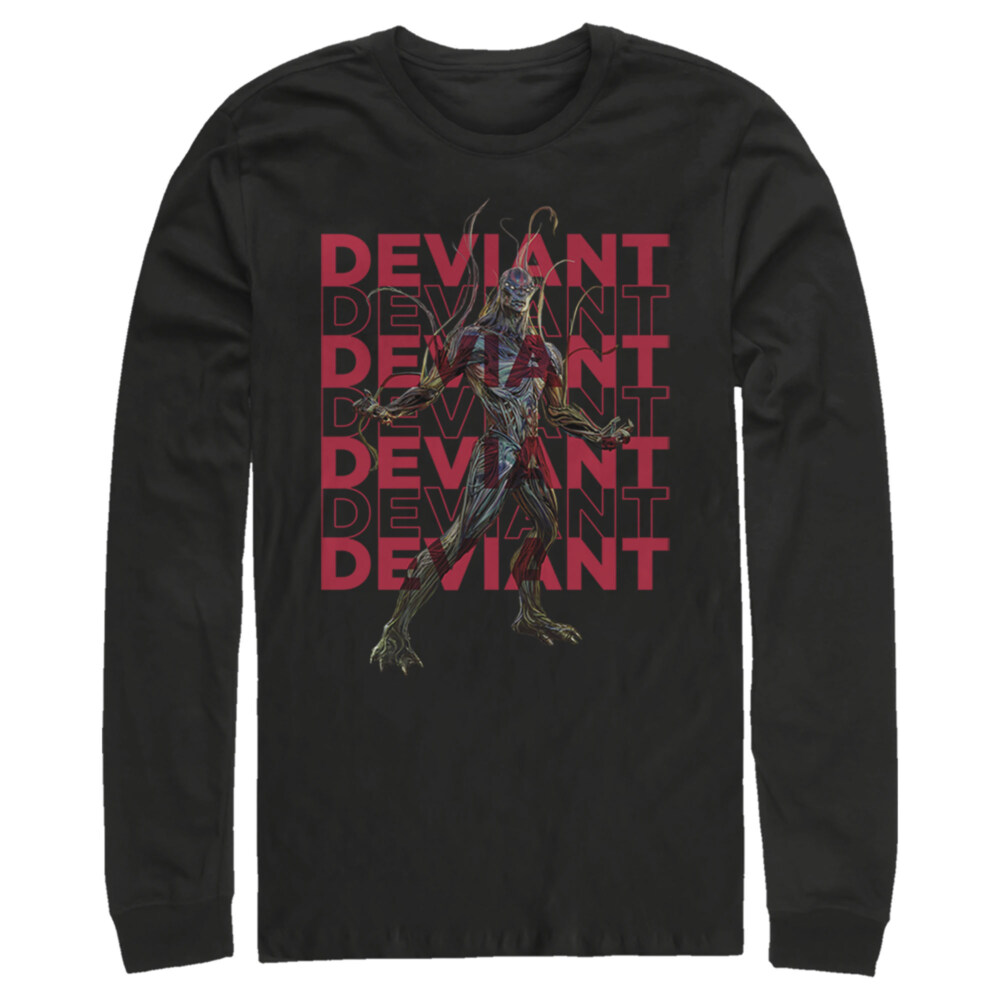 Men's Marvel Eternals Kro Deviant Repeating  Adult Long Sleeve Shirt