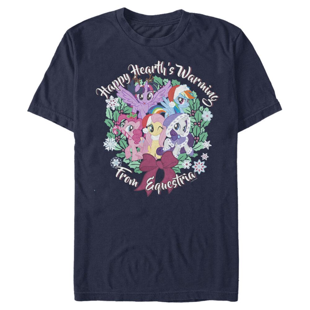 Men's My Little Pony: Friendship is Magic Christmas Happy Hearth's Warming  Adult T-Shirt