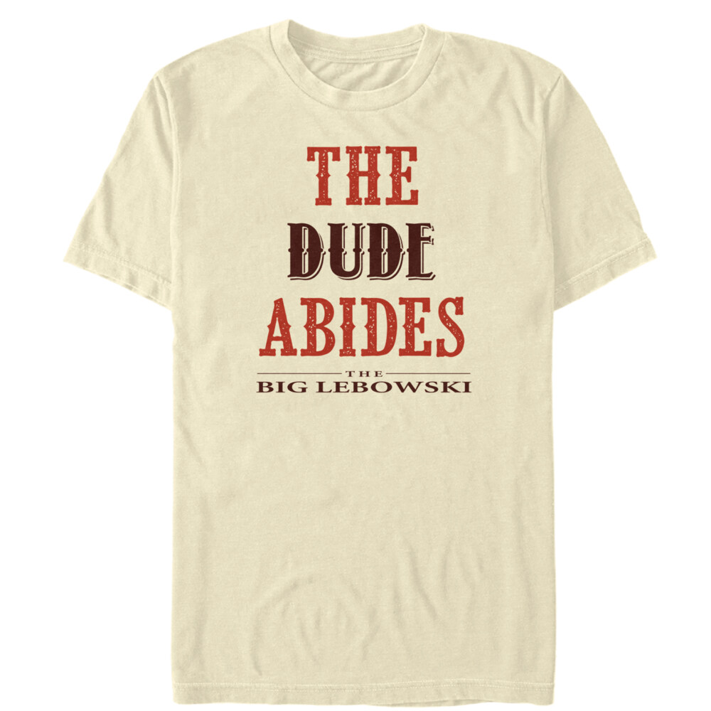 Men's The Big Lebowski The Dude Abides  Adult T-Shirt