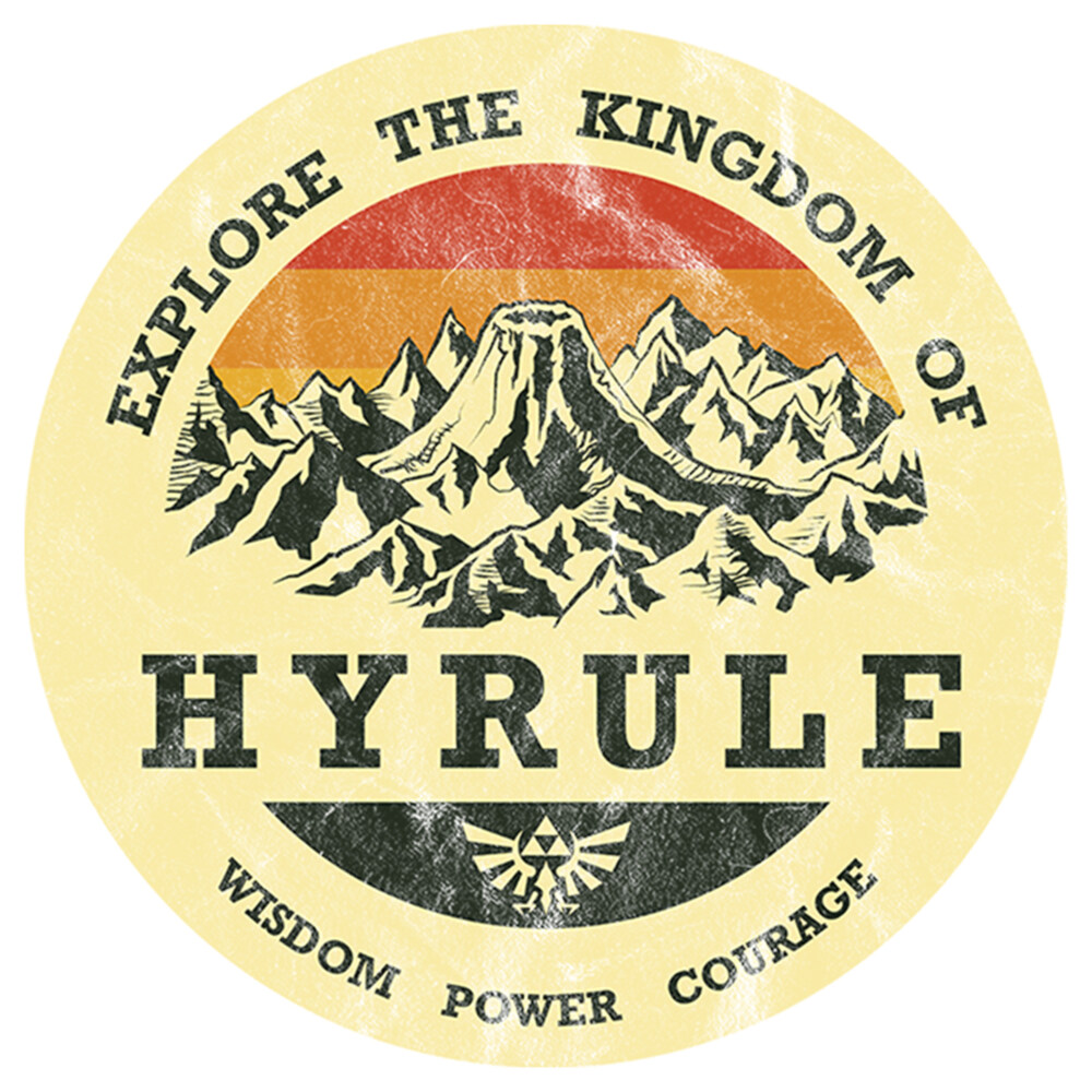 Men's Nintendo Explore Hyrule  Adult Baseball Tee