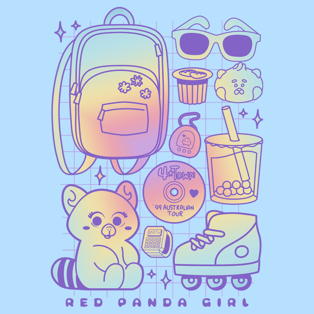 Men's Turning Red Red Panda Girl Mei Lee  Adult T-Shirt