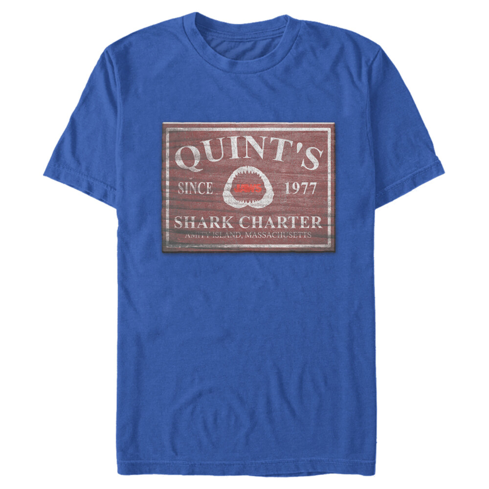 Men's Jaws Quint's Shark Charter  Adult T-Shirt