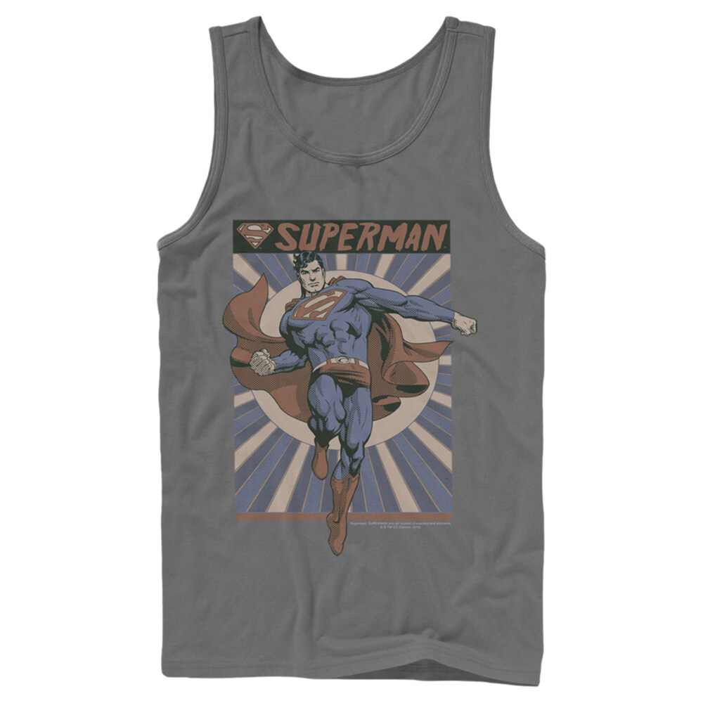Men's Superman Classic Hero Pose  Adult Tank Top