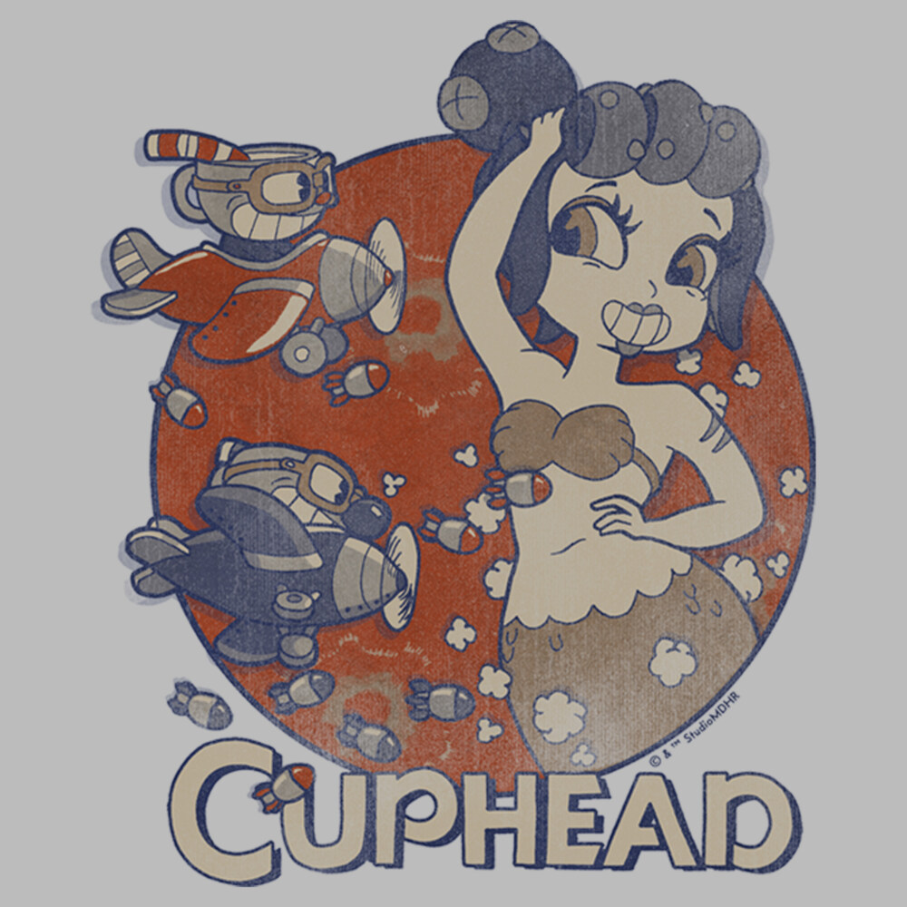Men's Cuphead Cala Maria Bombs Away  Adult T-Shirt