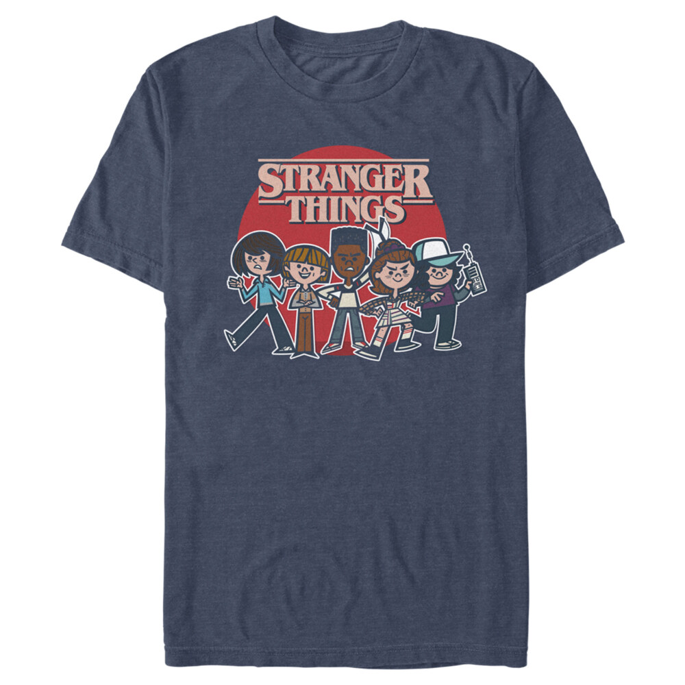 Men's Stranger Things Cartoon Gang  Adult T-Shirt