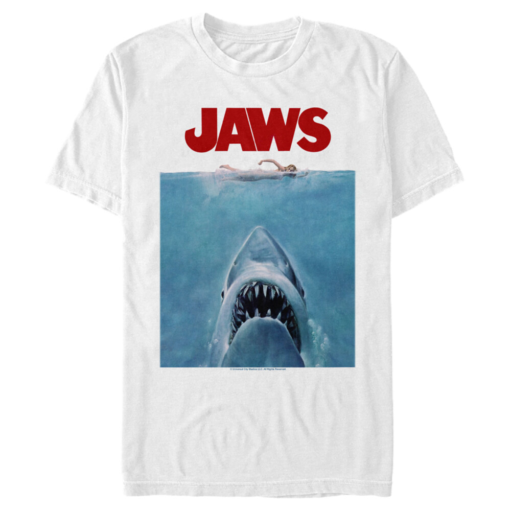 Men's Jaws Oversized Movie Poster  Adult T-Shirt