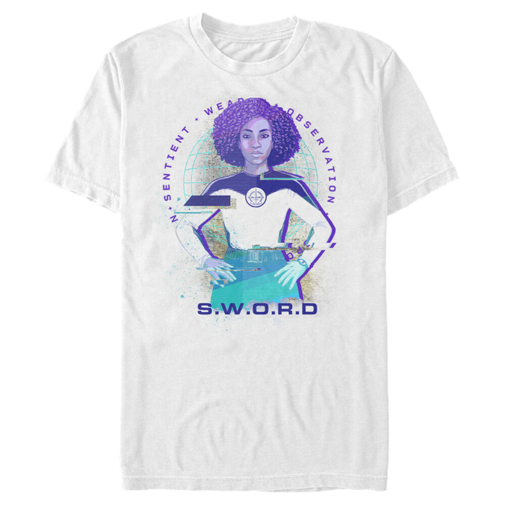 Men's Marvel WandaVision Monica Rambeau S.W.O.R.D Glitch  Adult T-Shirt