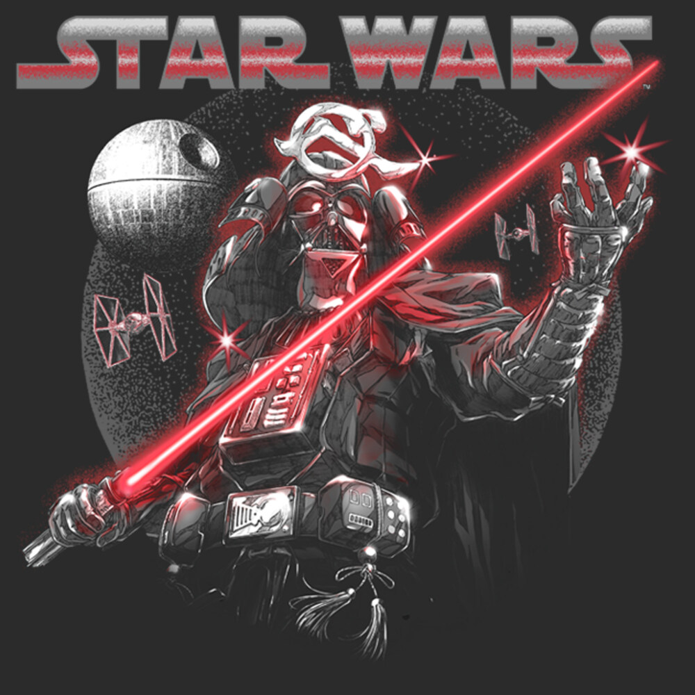 Men's Star Wars: Visions Darth Vader Death Star  Adult T-Shirt