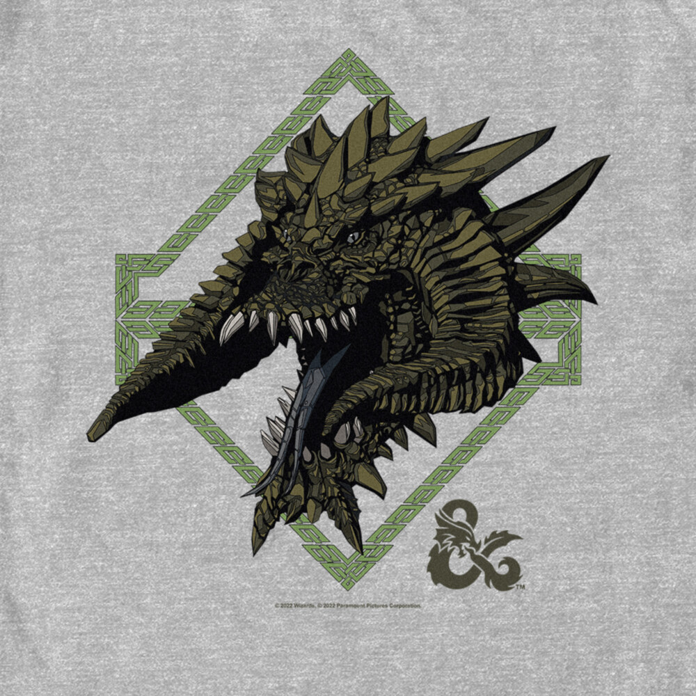 Men's Dungeons & Dragons: Honor Among Thieves Green Dragon  Adult T-Shirt