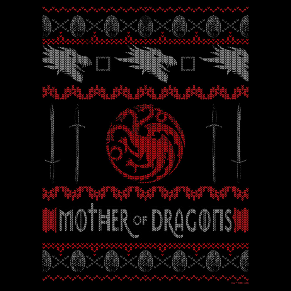 Men's Game of Thrones Christmas Mother of Dragons Sweater  Adult T-Shirt