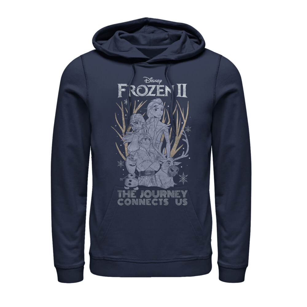 Men's Frozen 2 Vintage Journey Connects  Adult Pull Over Hoodie