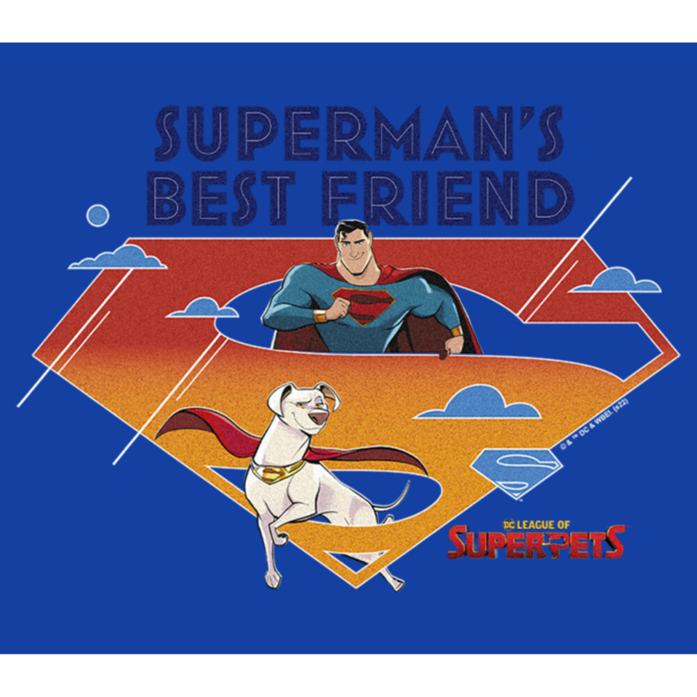 Men's DC League of Super-Pets Superman's Best Friend Logo  Adult T-Shirt