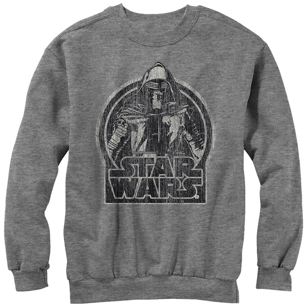 Men's Star Wars The Force Awakens Kylo Ren Classic Distressed  Adult Sweatshirt