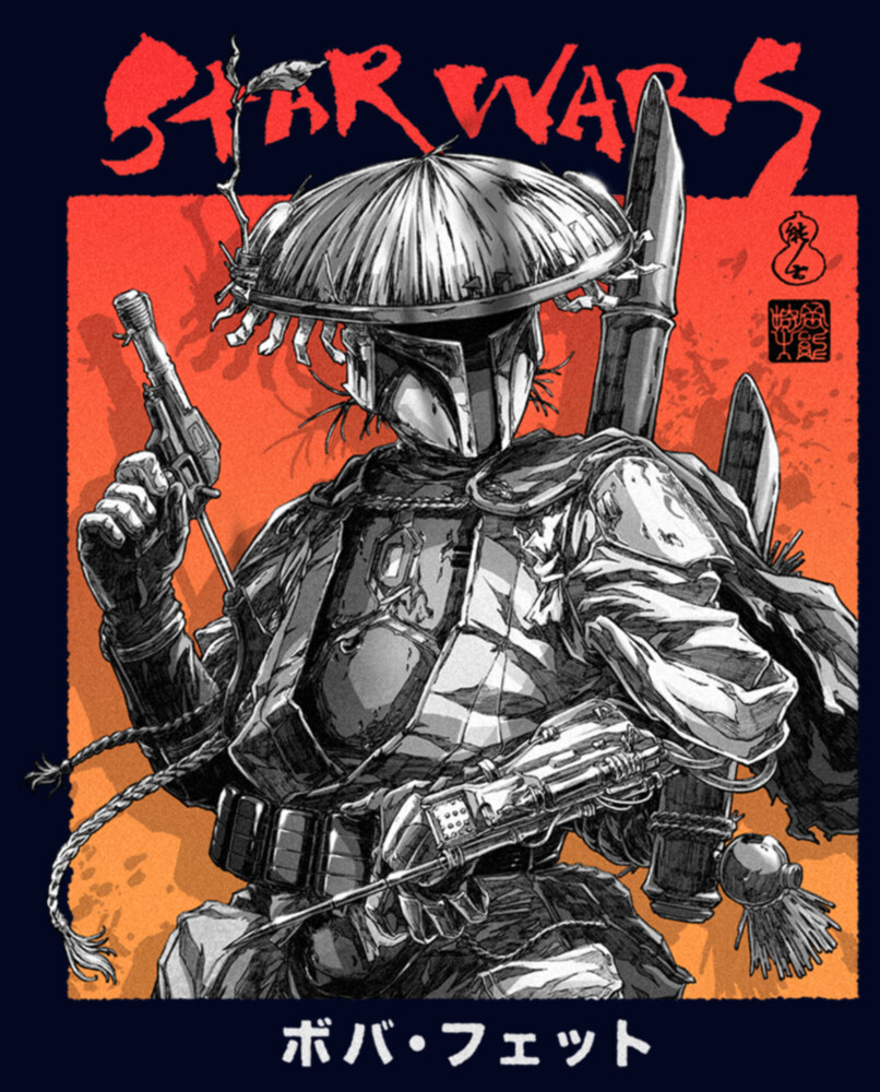 Men's Star Wars: Visions Anime Boba Fett  Adult T-Shirt