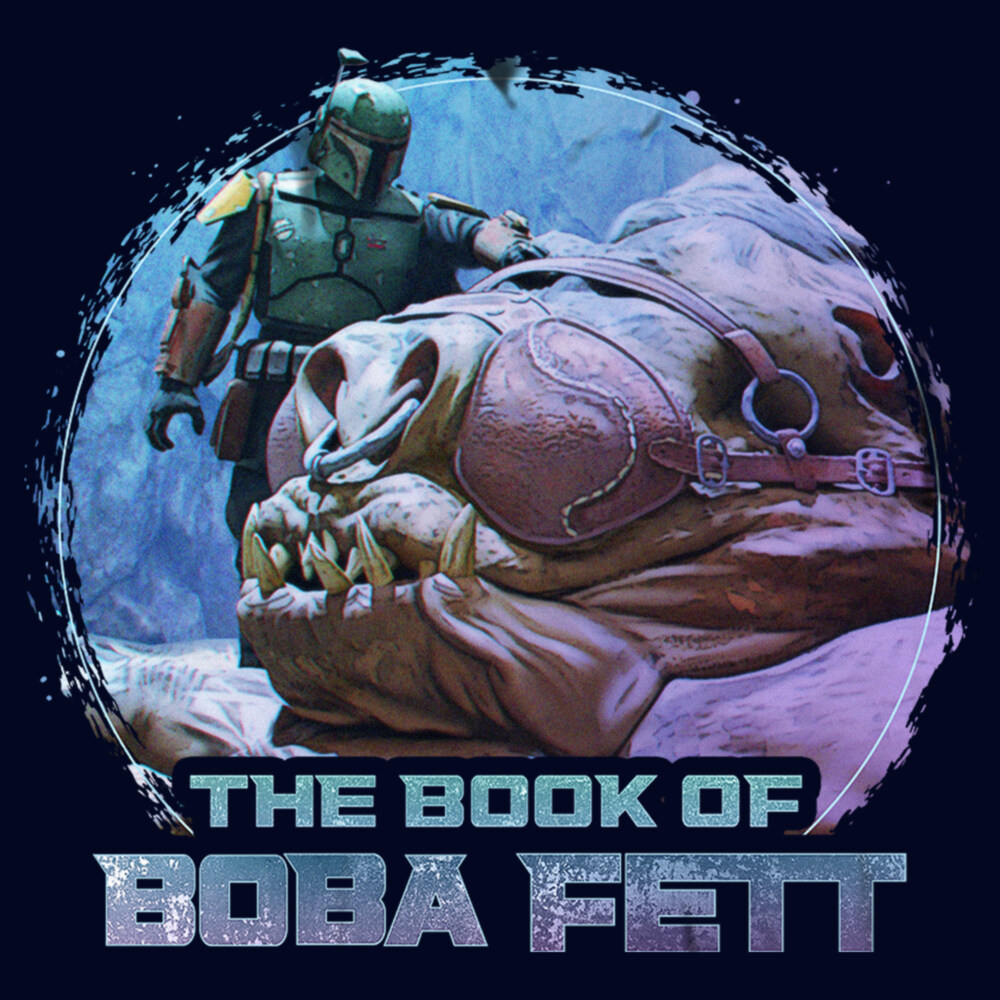 Men's Star Wars: The Book of Boba Fett Rancor and Boba  Adult T-Shirt
