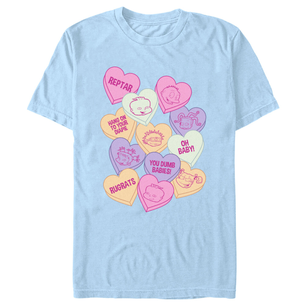 Men's Rugrats Candy Hearts  Adult T-Shirt