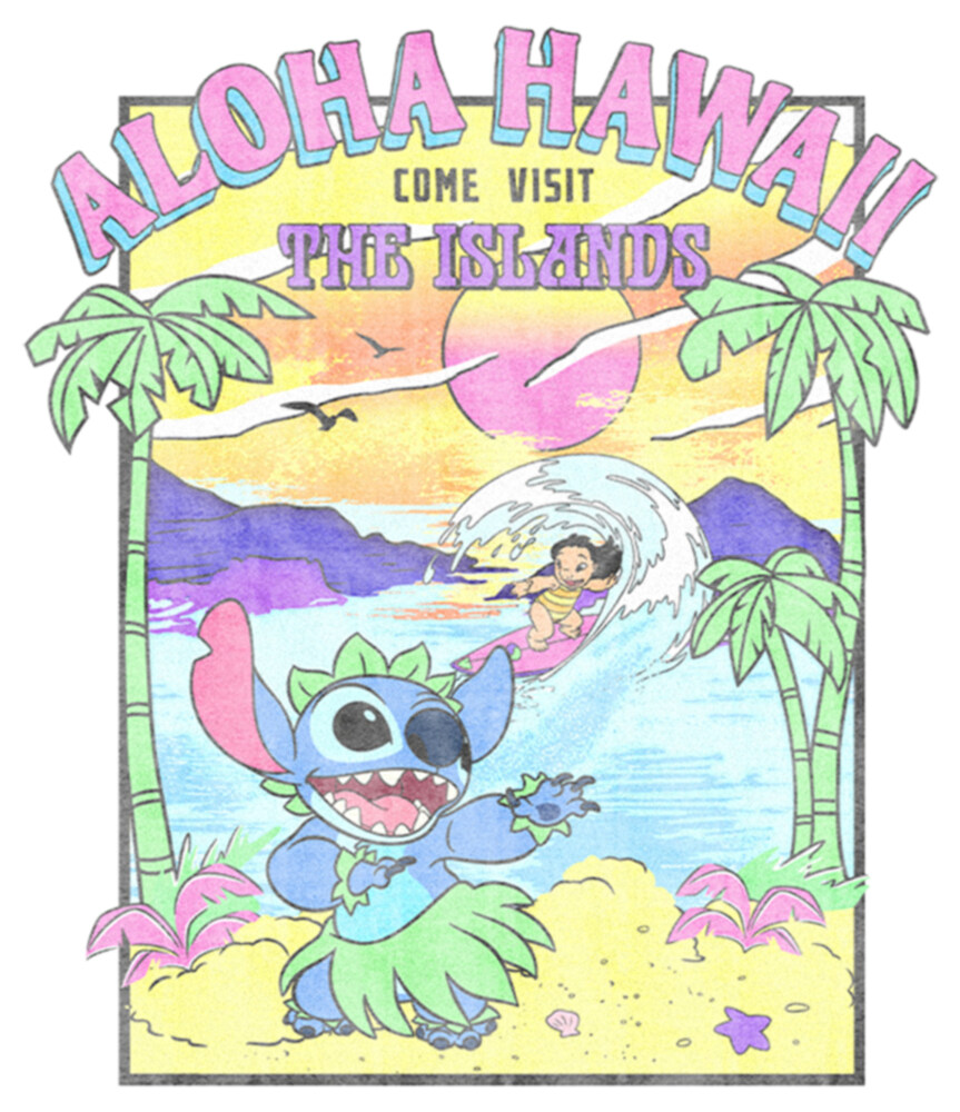 Men's Lilo & Stitch Aloha Hawaii Come Visit the Islands  Adult Tank Top