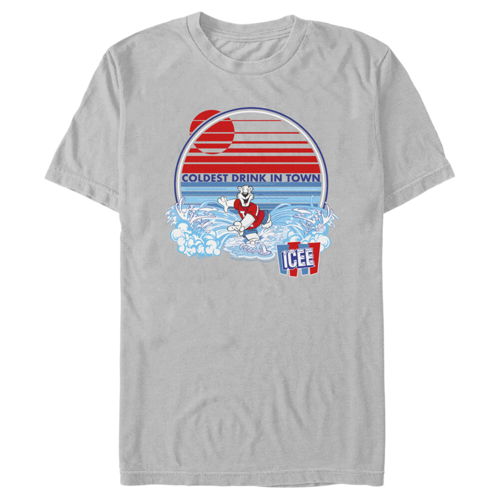 Men's ICEE Coldest Drink in Town Surfing Bear  Adult T-Shirt