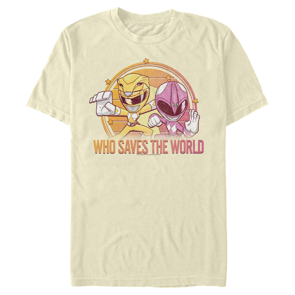 Men's Power Rangers Who Saves The World  Adult T-Shirt