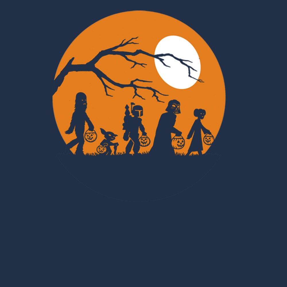 Men's Star Wars Halloween Characters Trick or Treat  Adult Long Sleeve Shirt