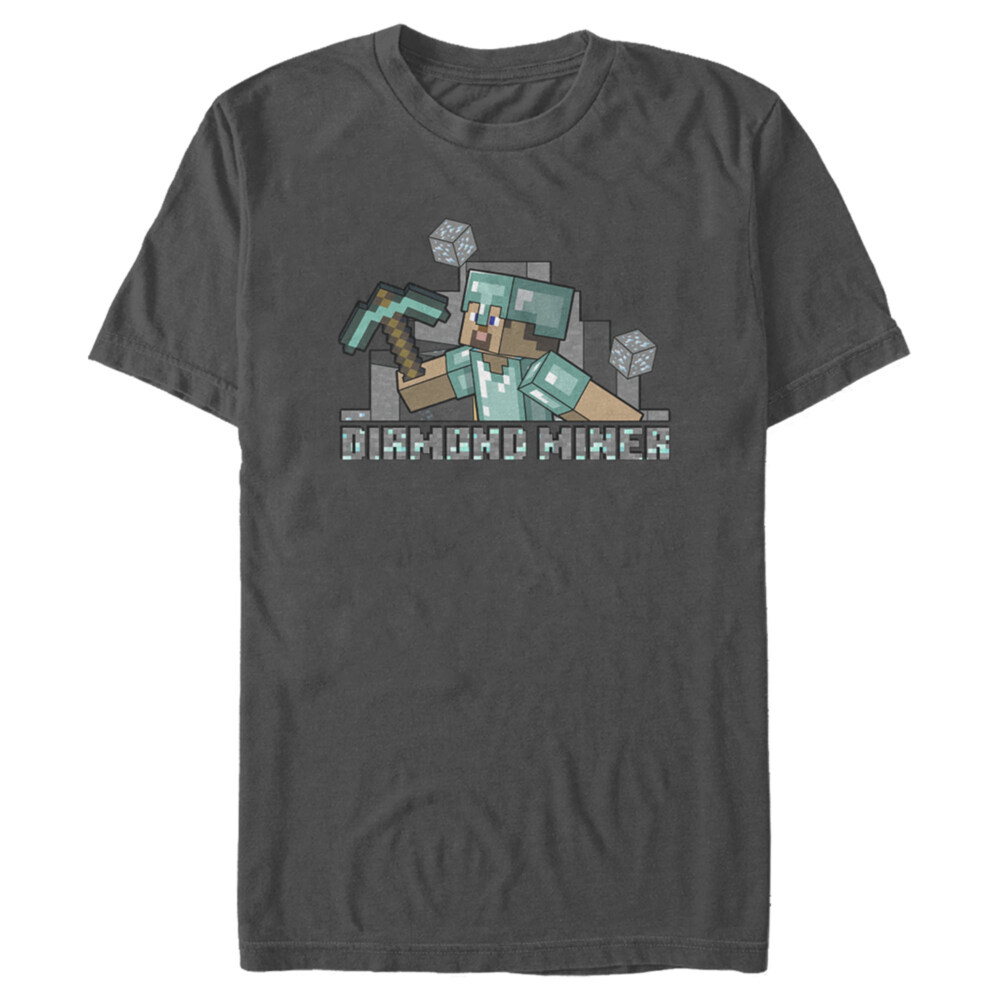 Men's Minecraft Diamond Miner  Adult T-Shirt