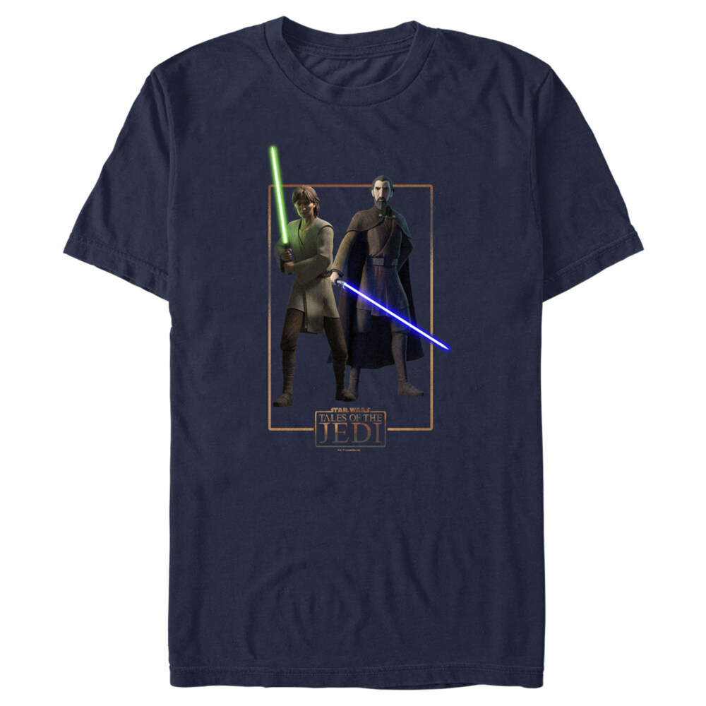 Men's Star Wars: Tales of the Jedi Count Dooku and Qui-Gon Jinn  Adult T-Shirt