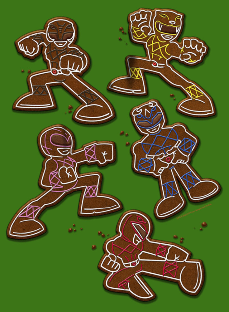 Men's Power Rangers Power Ranger Cookies  Adult T-Shirt