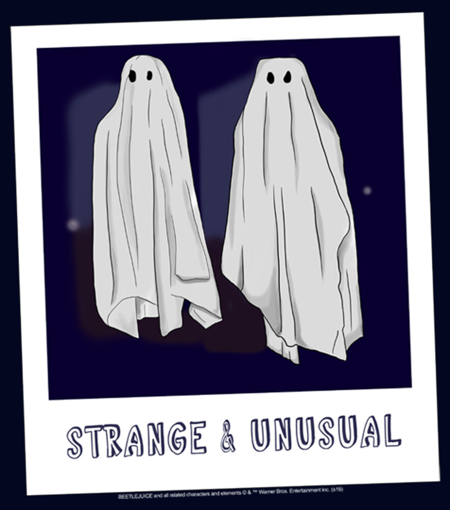 Men's Beetlejuice Halloween Strange and Unusual Ghost Photo  Adult T-Shirt
