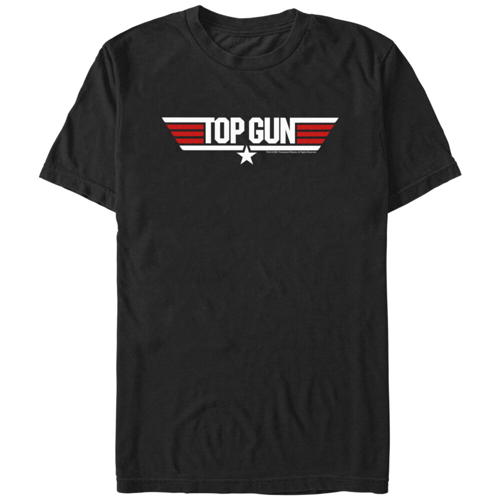 Men's Top Gun Red and White Movie Logo  Adult T-Shirt
