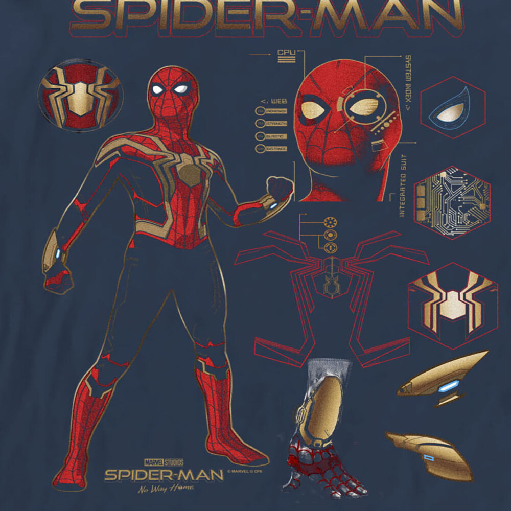 Men's Marvel Spider-Man: No Way Home Iron Suit Gear  Adult Long Sleeve Shirt