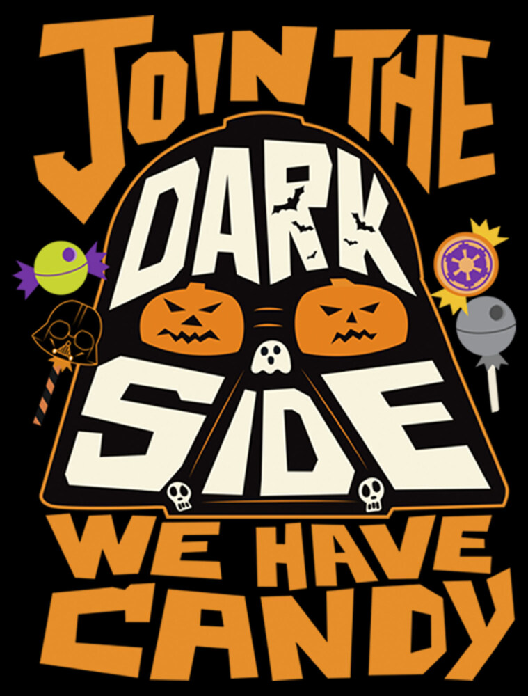 Men's Star Wars: A New Hope Halloween Join The Dark Side We Have Candy Darth Vader  Adult T-Shirt