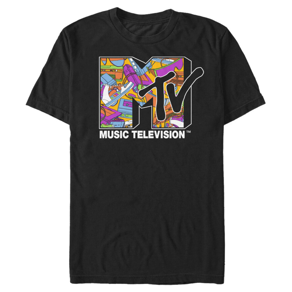 Men's MTV 80s Detritus Logo  Adult T-Shirt