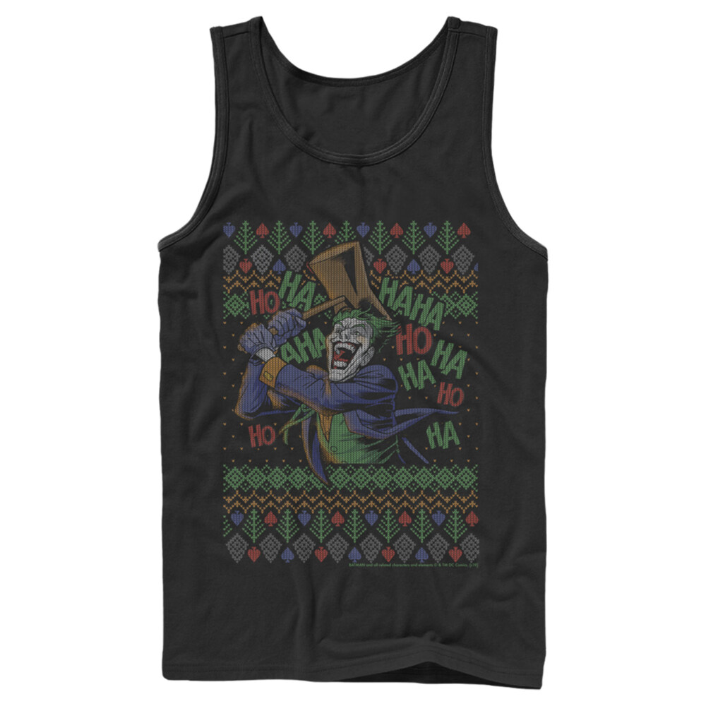 Men's Batman Ugly Christmas Joker Hammer  Adult Tank Top
