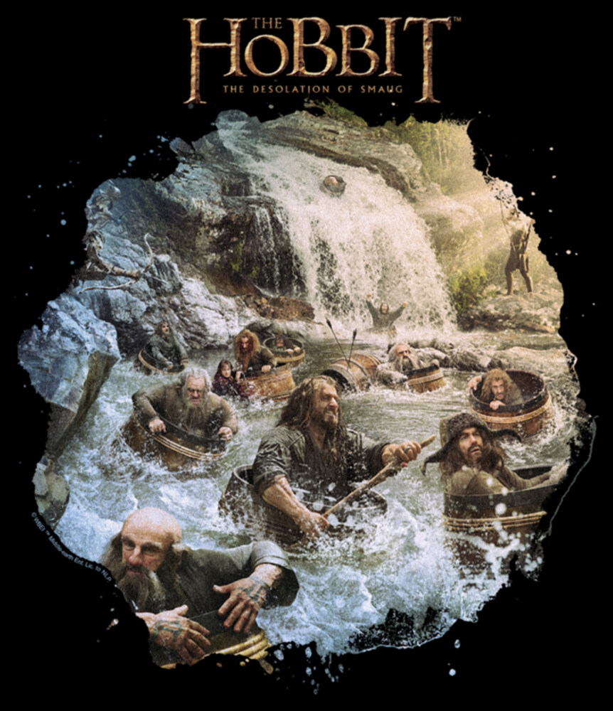 Men's The Hobbit: The Desolation of Smaug Dwarves River Ride  Adult T-Shirt