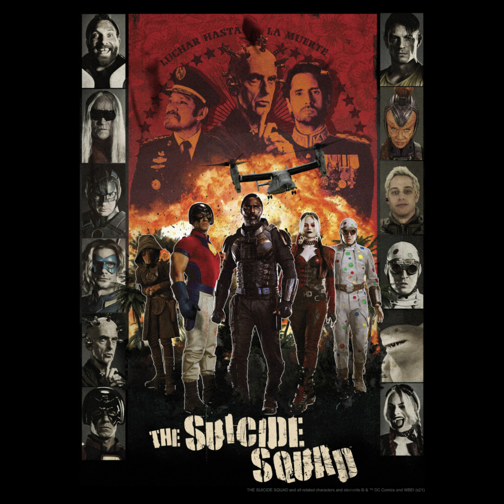 Men's The Suicide Squad Character Poster  Adult T-Shirt