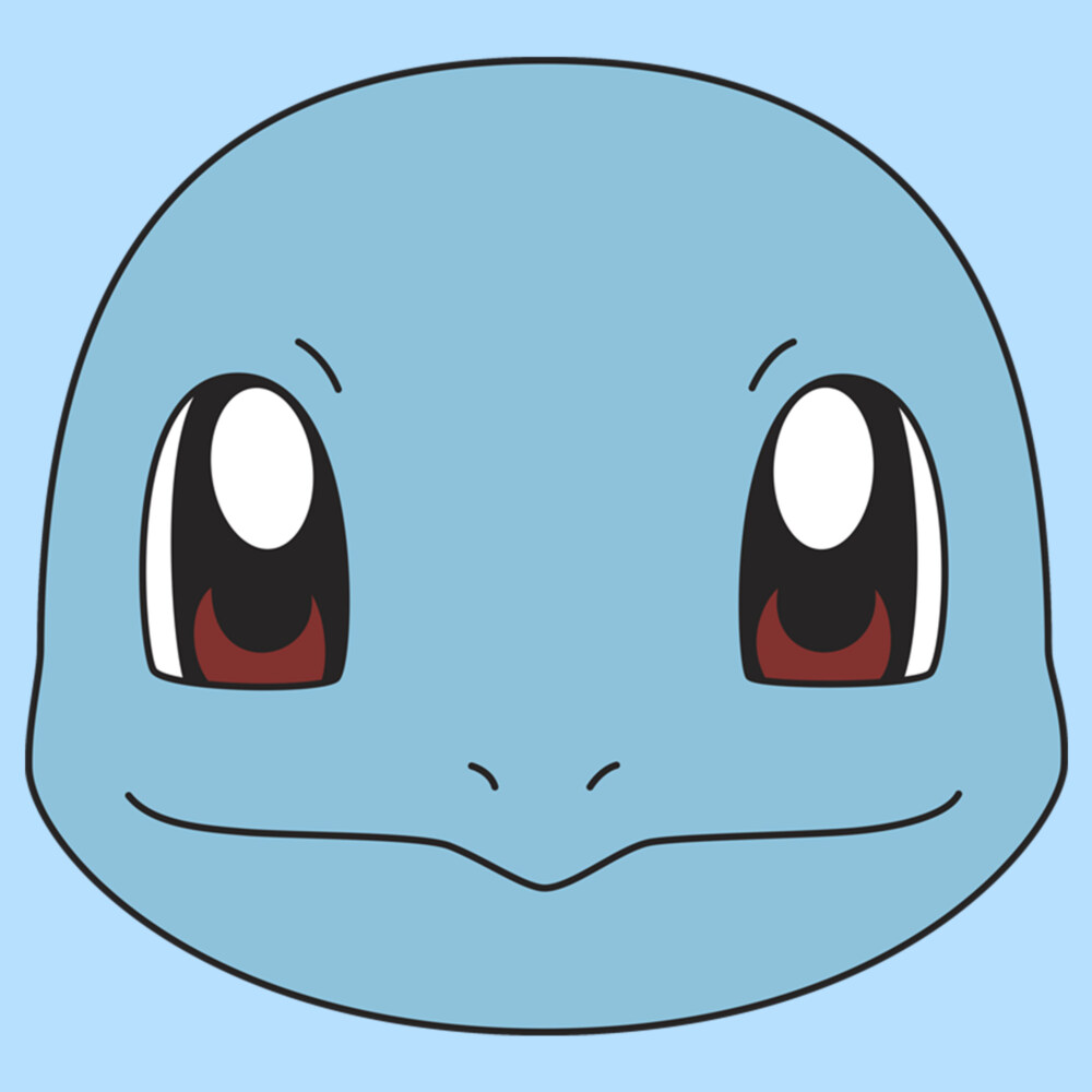 Men's Pokemon Squirtle Smile  Adult T-Shirt