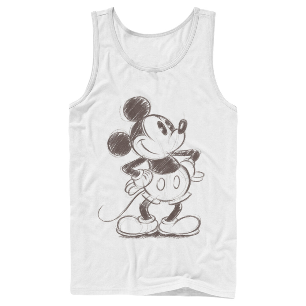 Men's Mickey & Friends Retro Mickey Mouse Sketch  Adult Tank Top