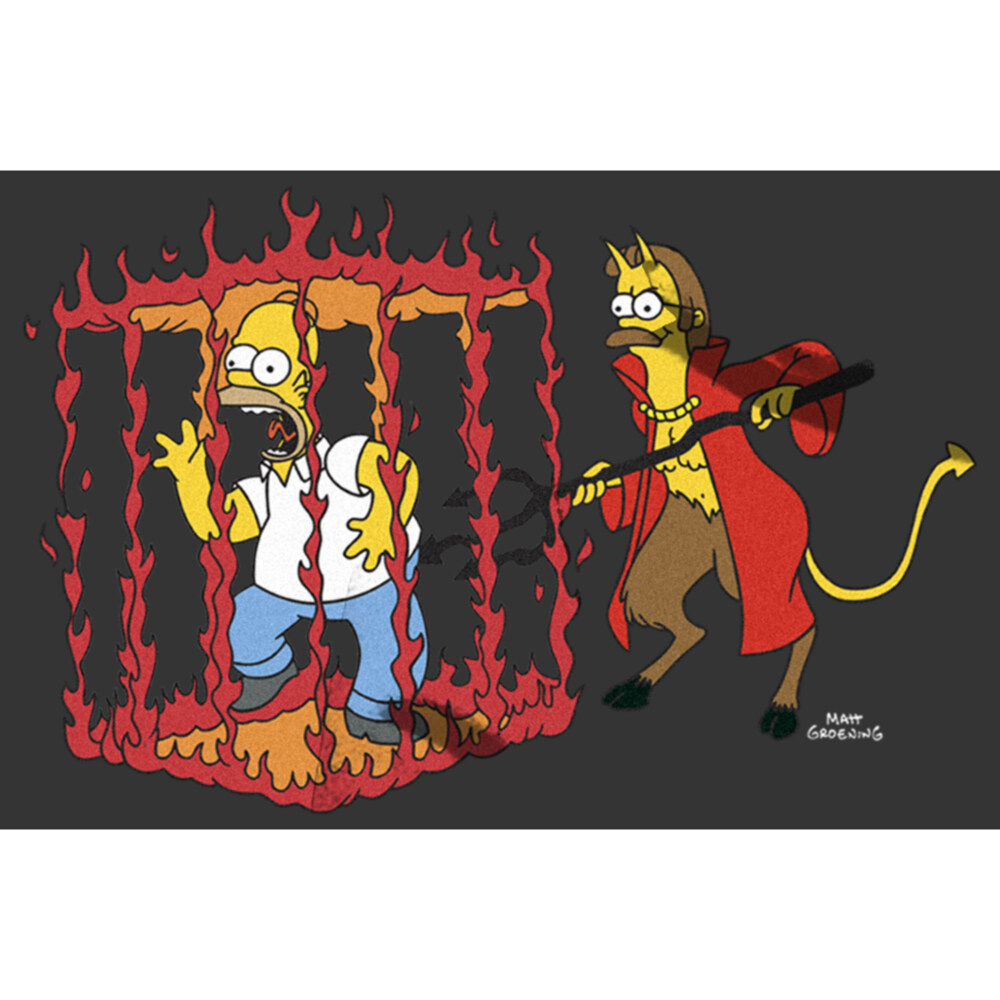 Men's The Simpsons Devil Flanders  Adult Pull Over Hoodie