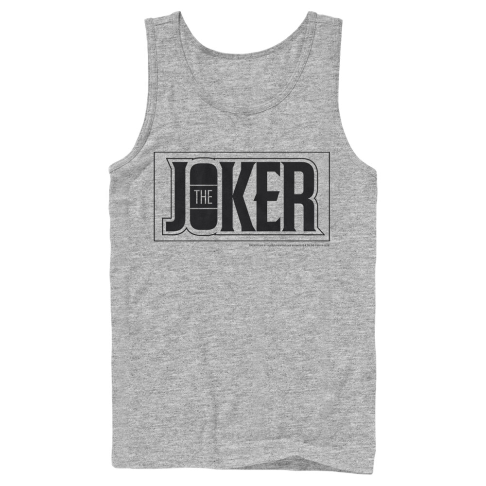 Men's Batman Joker Text Logo  Adult Tank Top