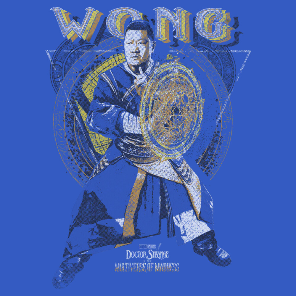 Men's Marvel Doctor Strange in the Multiverse of Madness Distressed Wong  Adult T-Shirt