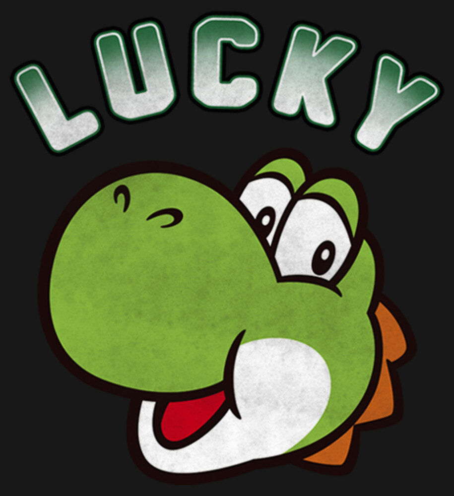 Men's Nintendo Super Mario St. Patrick's Day Lucky Yoshi  Adult Long Sleeve Shirt