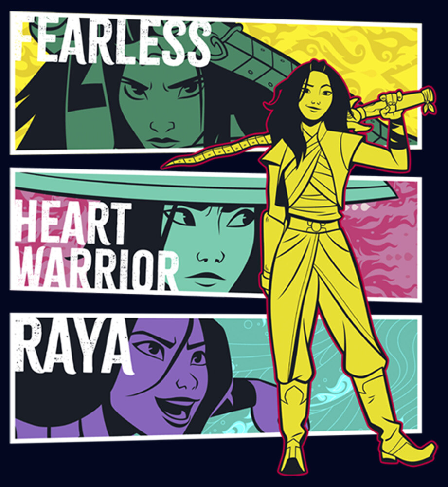 Men's Raya and the Last Dragon Fearless Heart Warrior Raya  Adult T-Shirt